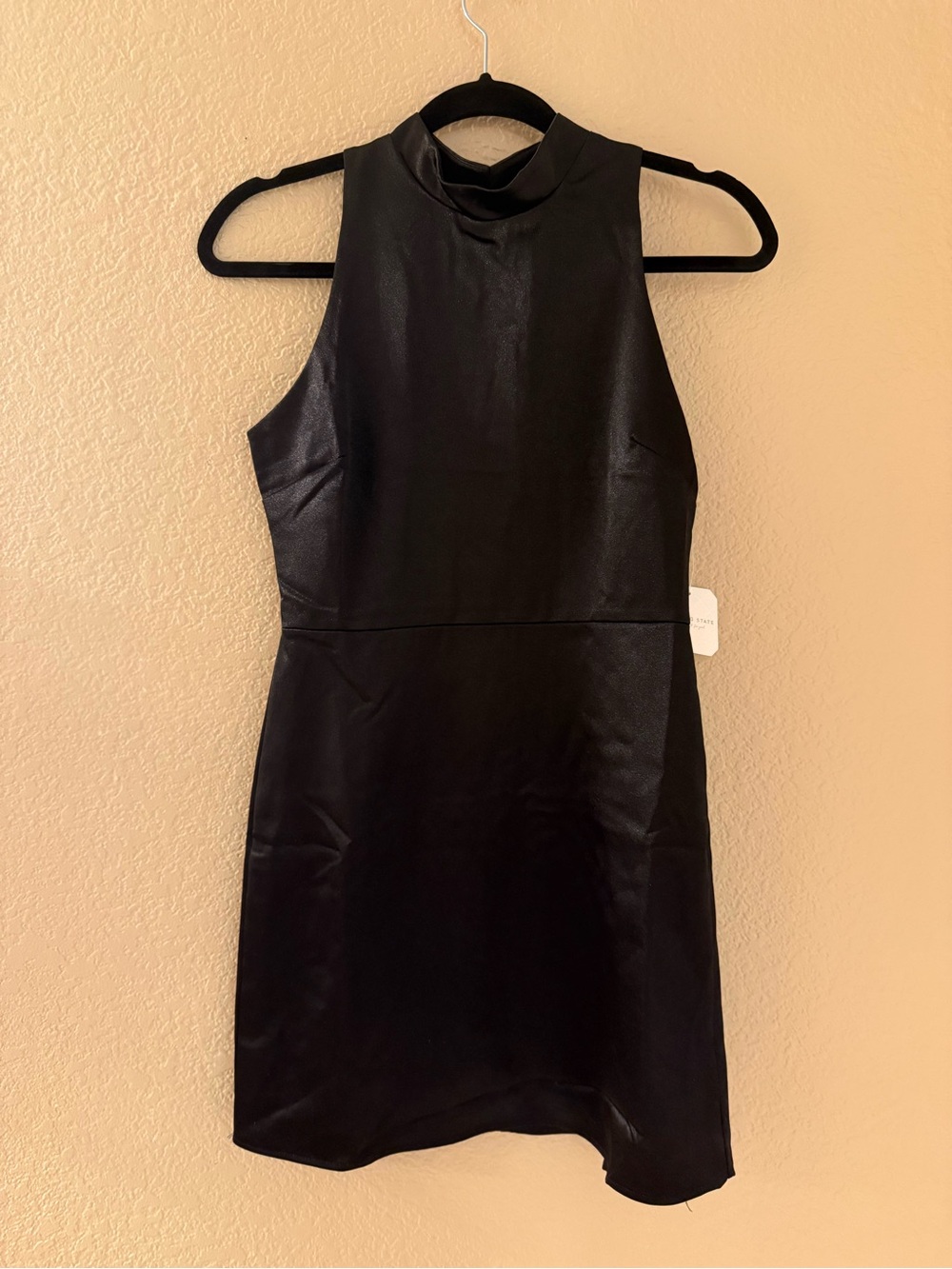 Altar'd State Black Mock-Neck Mini Dress